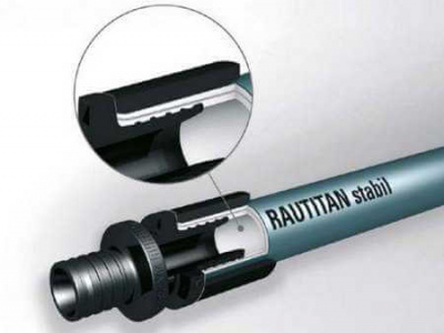 Rehau Rautitan stabil (1 м) 40х6,0 мм труба из сшитого полиэтилена